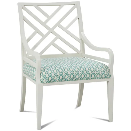 Alice X-Motif Backed Upholstered Chair